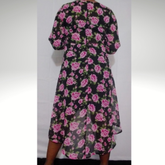 High Low Sheer Tie waist Duster - Picture 3 of 3